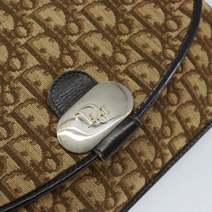 Christian Dior Vintage Trotter Canvas, Beige, Canvas, Shoulder Bag