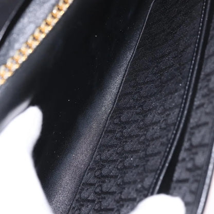 Christian Dior Vintage Honeycomb chain Canvas, Black, Canvas, Shoulder Bag