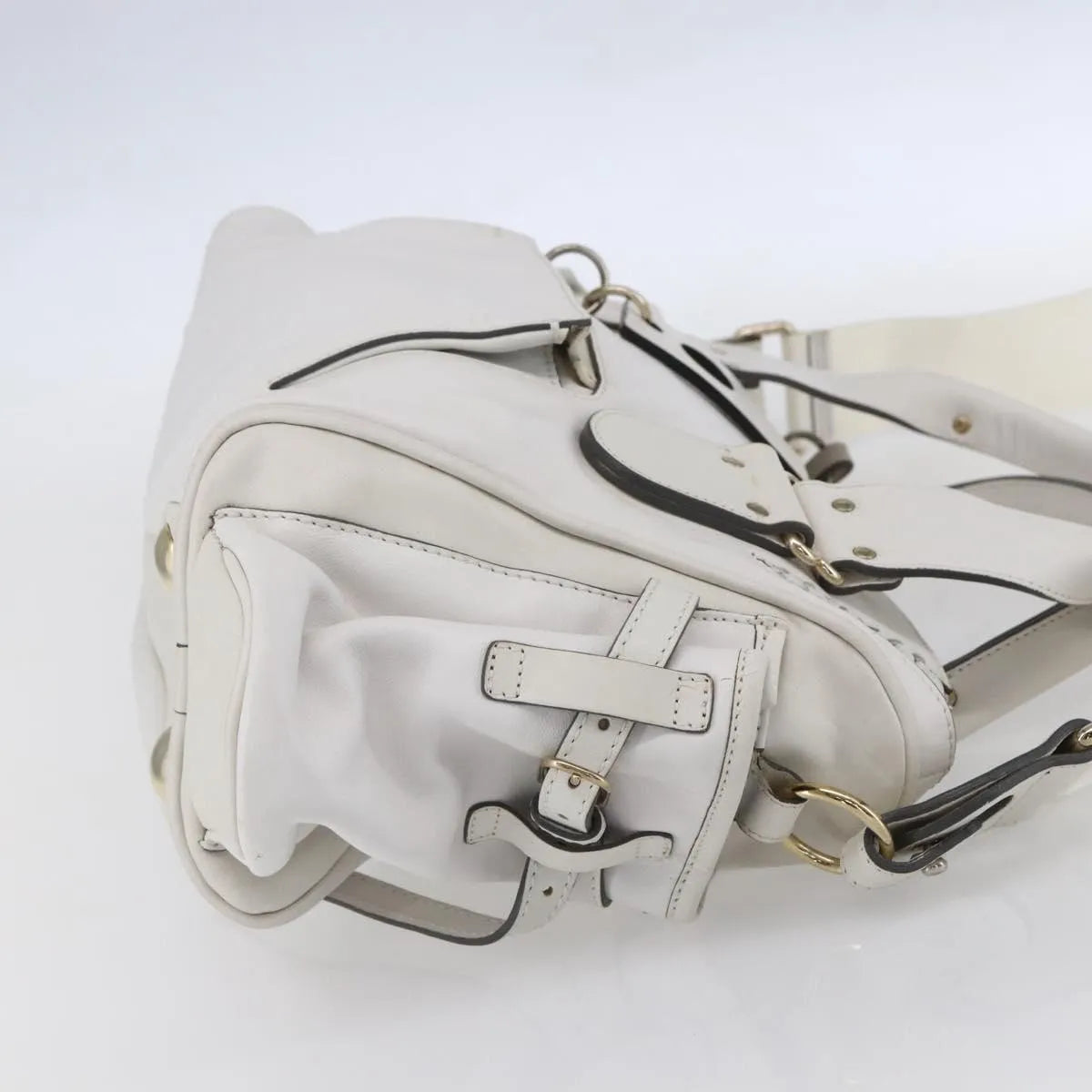 Chloe Vintage Leather, White, Leather, Shoulder Bag