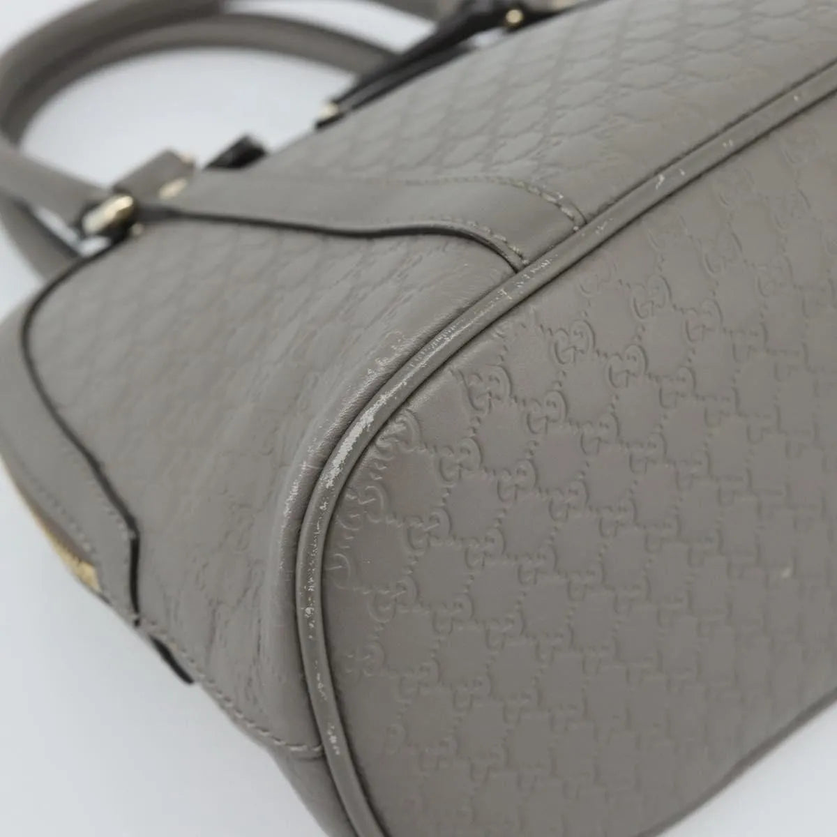 Gucci Convertible Dome Satchel Microguccissima Leather, Gray, Leather, Handbag
