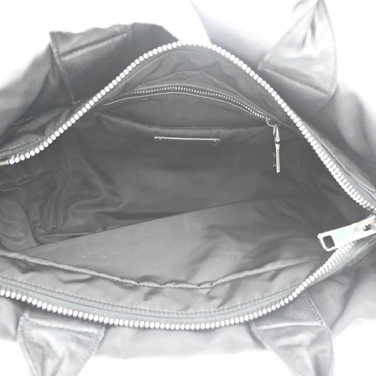 Prada Convertible Double Tote Tessuto, Black, Nylon, Handbag