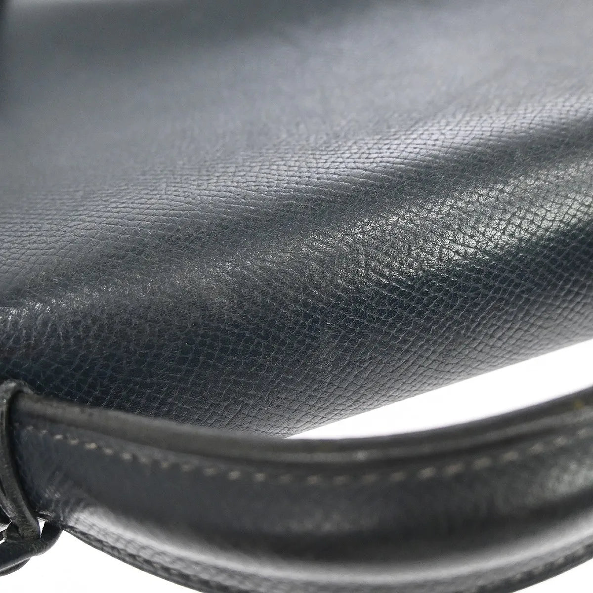 Hermes Sac a Depeches Courchevel, Navy, Leather, Handbag