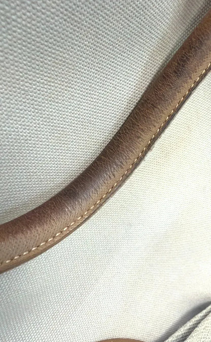 Prada Convertible Tote Canvas and Saffiano Leather, Beige, Canvas, Tote Bag