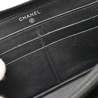 Chanel Timeless CC Zipped Calfskin, Black, Calfskin, Wallet