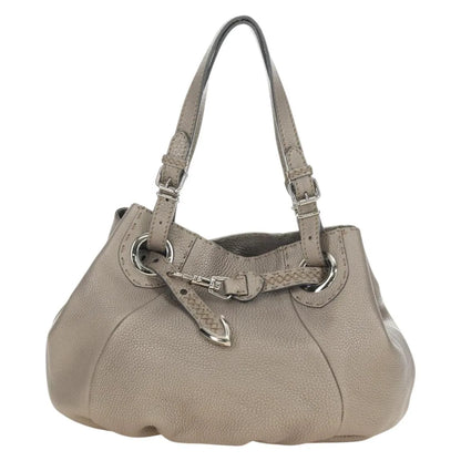 Fendi Selleria Pomodorino Leather, Gray, Leather, Tote Bag