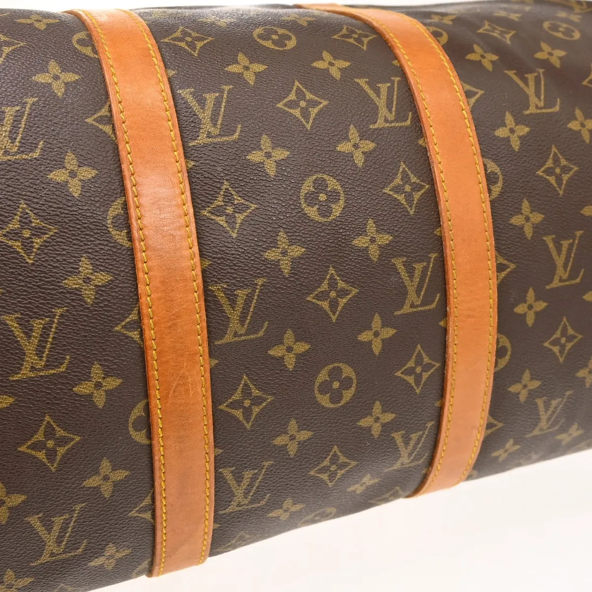 Louis Vuitton Keepall Canvas, Brown, Canvas, Travel Bag