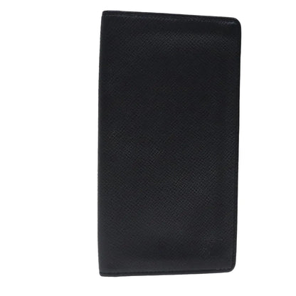 Louis Vuitton Porte Cartes Taiga Leather, Gray, Leather, Wallet