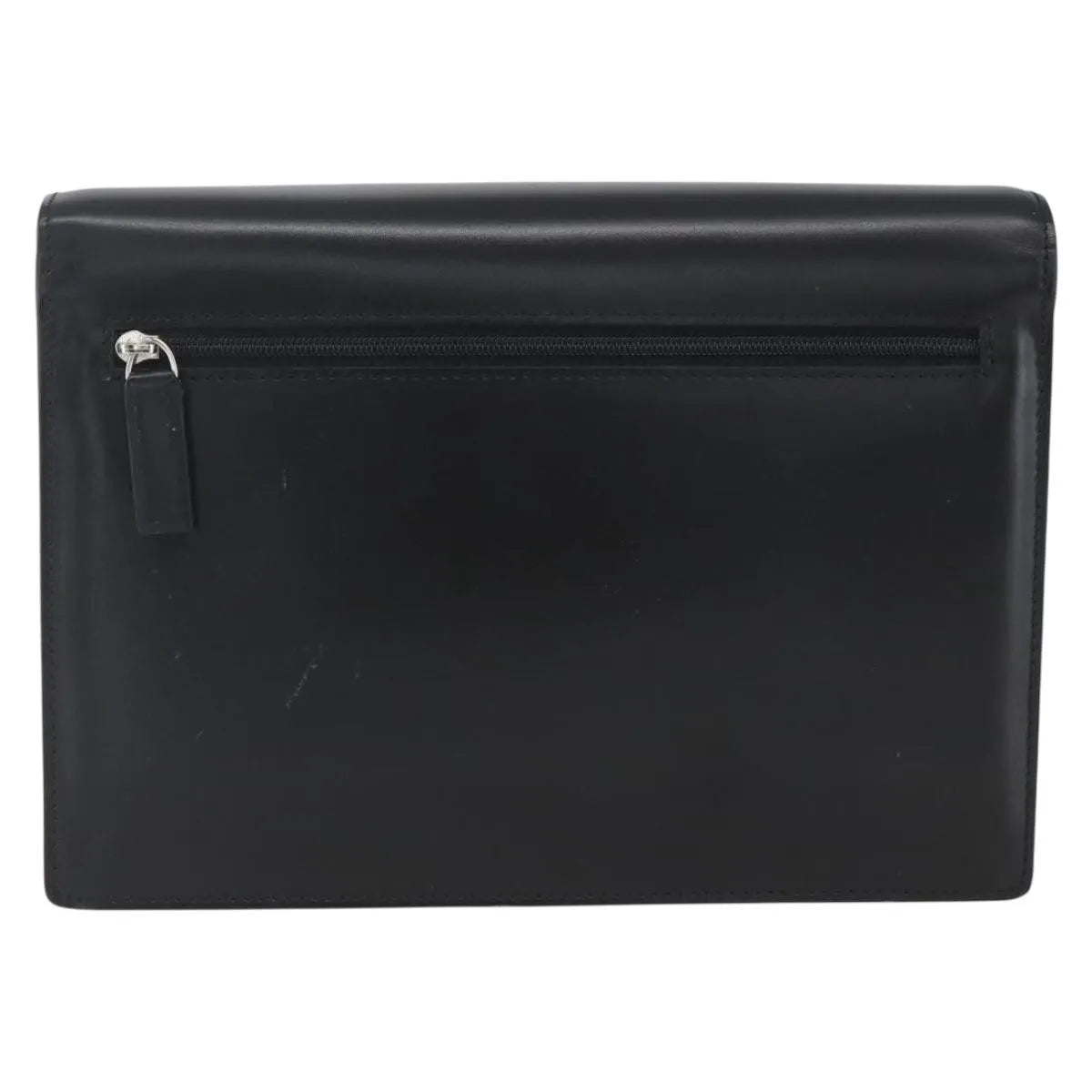 Versace Vintage Clutch Leather, Black, Leather, Clutch