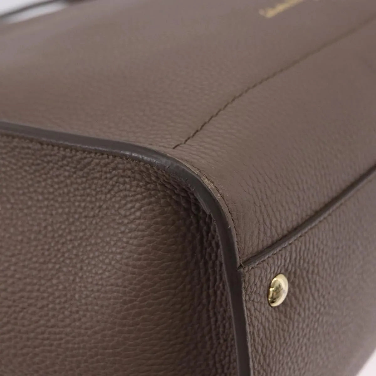 Salvatore Ferragamo Amy Tote Pebbled Leather, Beige, Leather, Tote Bag