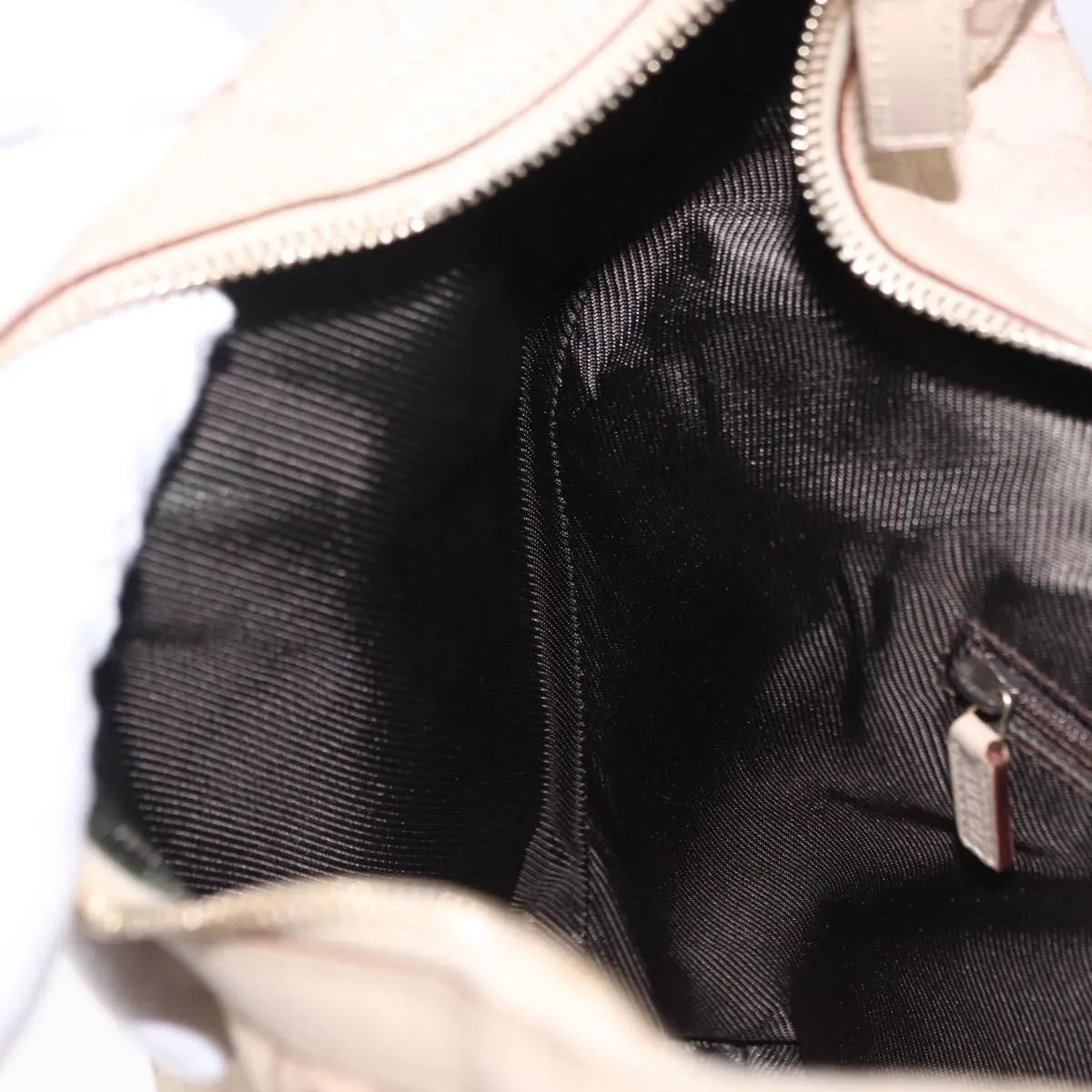 Gucci Zip Hobo Canvas, Beige, Canvas, Handbag