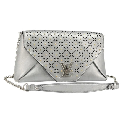 Louis Vuitton Love Note Chain Clutch Leather, Silver, Leather, Shoulder Bag