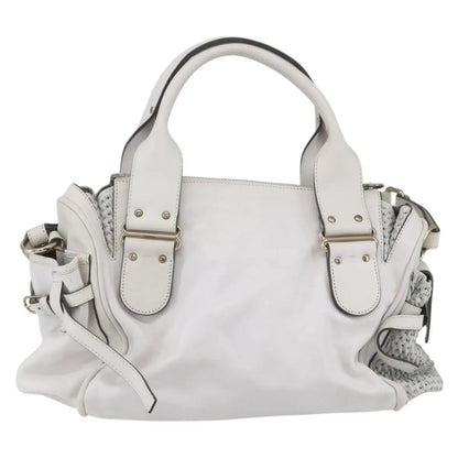Chloe Vintage Leather, White, Leather, Shoulder Bag