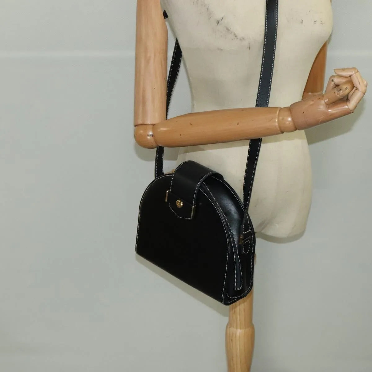 Christian Dior Vintage Leather, Black, Leather, Shoulder Bag
