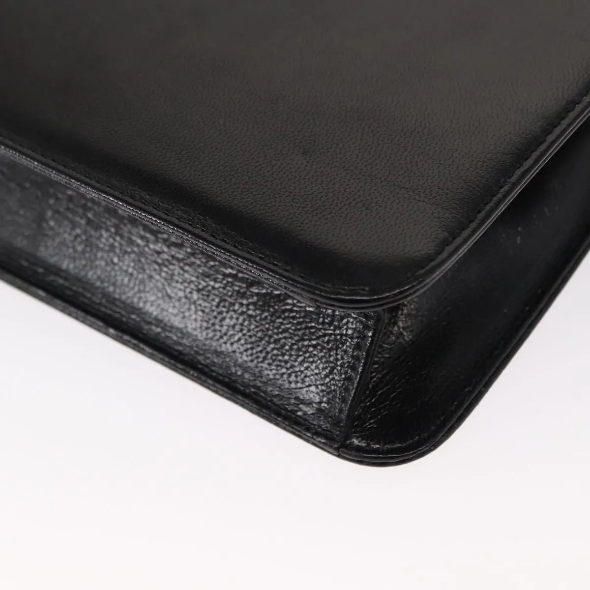 Saint Laurent Vintage Leather, Black, Leather, Shoulder Bag
