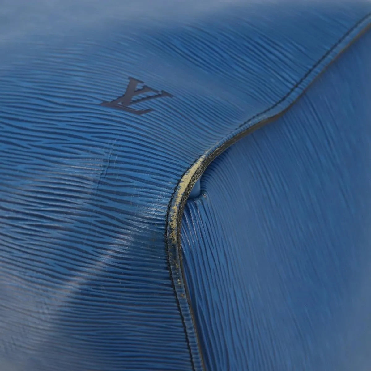 Louis Vuitton Keepall Epi, Blue, Leather, Travel Bag