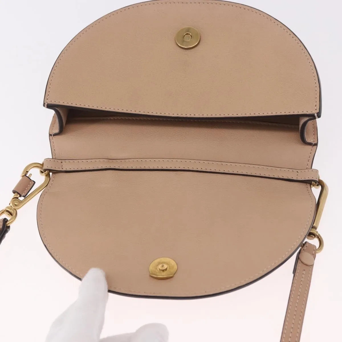 Chloe Nile Minaudière Leather, Pink, Leather, Handbag