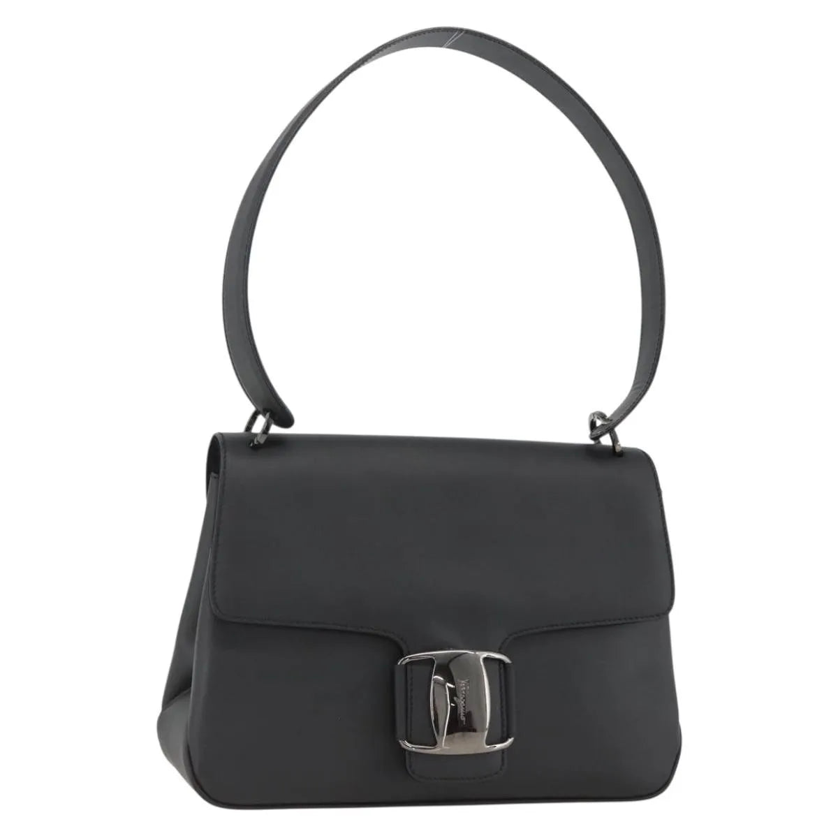 Salvatore Ferragamo Vala Canvas, Black, Canvas, Shoulder Bag