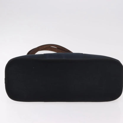 Hermes Cabag Elan Toile and Leather, Black, Canvas, Shoulder Bag
