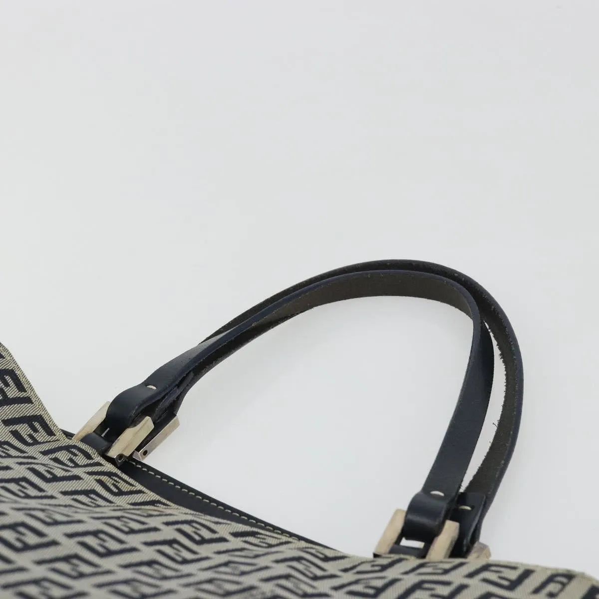 Fendi Vintage Tote Zucchino Canvas, Navy, Canvas, Tote Bag