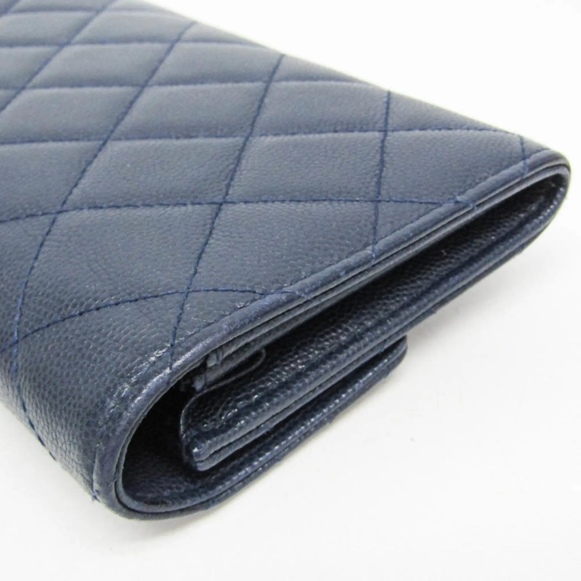 Chanel Matelasse Zippy CC, Navy, Calfskin, Wallet