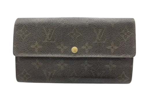 Louis Vuitton Emilie Monogram Canvas, Brown, Canvas, Wallet