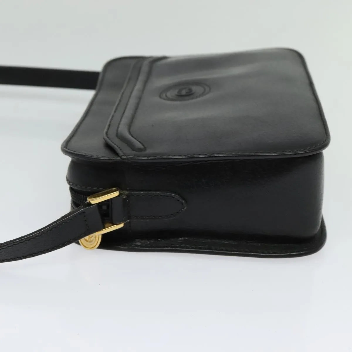 Gucci Vintage Leather, Black, Leather, Shoulder Bag