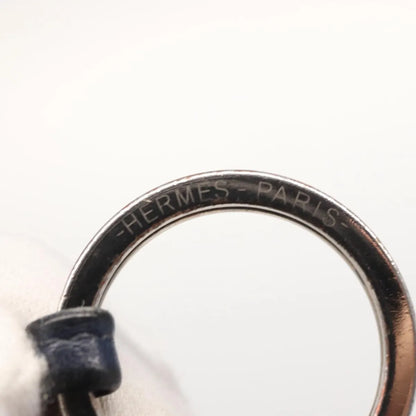 Hermes Carmen Keychain Leather, Navy, Leather, Charm