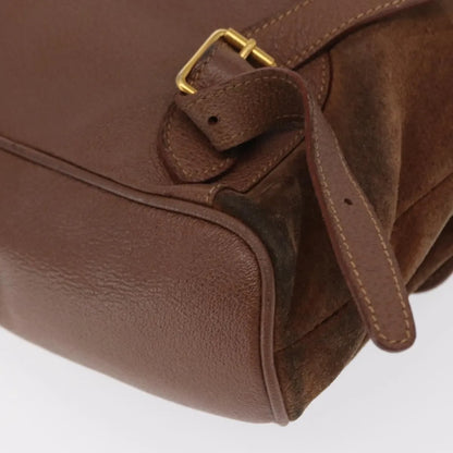 Gucci Vintage Bamboo Suede, Brown, Suede, Backpack