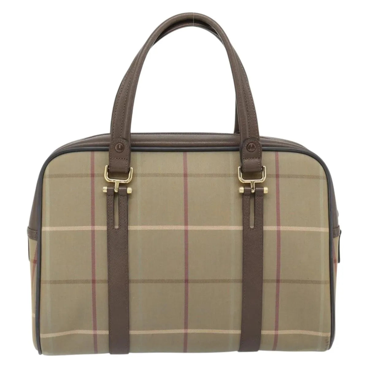 Burberry Nova check boston Canvas, Beige, Canvas, Handbag