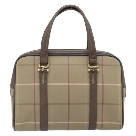 Burberry Nova check boston Canvas, Beige, Canvas, Handbag