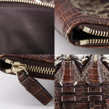 Celine Macadam Macadam with leather, Brown, Leather, Tote Bag