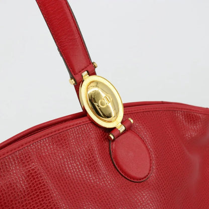 Christian Dior Vintage Tote Leather, Red, Leather, Tote Bag