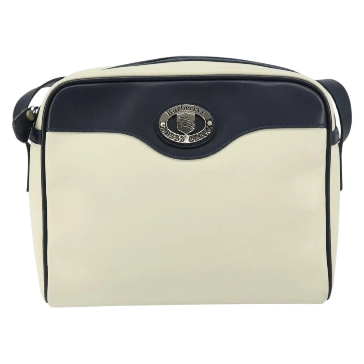 Burberry Vintage Leather, White, Leather, Shoulder Bag