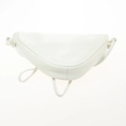 Celine Triangle Leather, White, Leather, Shoulder Bag