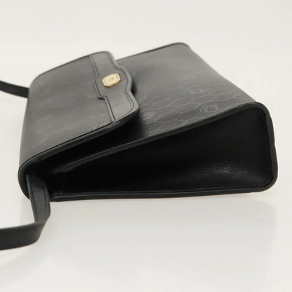 Christian Dior Vintage Honeycomb Flap Canvas and Leather, Black, Canvas, Shoulder Bag