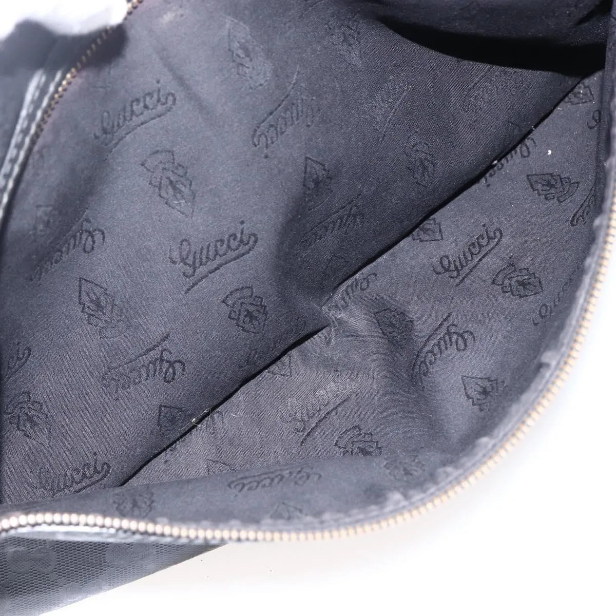 Gucci Zip Messenger GG Imprime, Black, Canvas, Shoulder Bag
