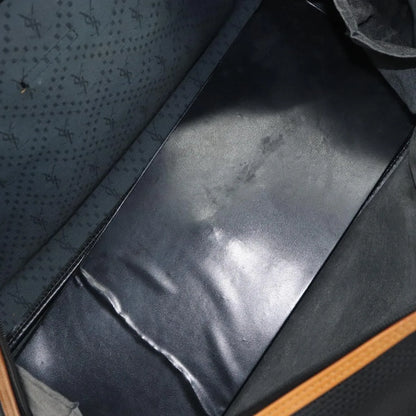 Saint Laurent Vintage Boston PVC Leather, Black, Canvas, Travel Bag