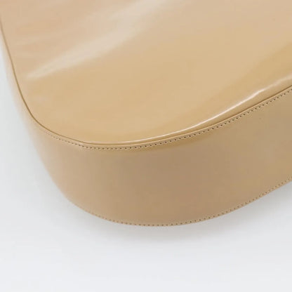 Salvatore Ferragamo Gancini Patent Leather, Beige, Patent Leather, Shoulder Bag