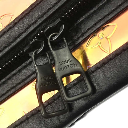 Louis Vuitton Soft Trunk Limited Edition Dark Monogram Prism PVC, Black, Leather, Shoulder Bag