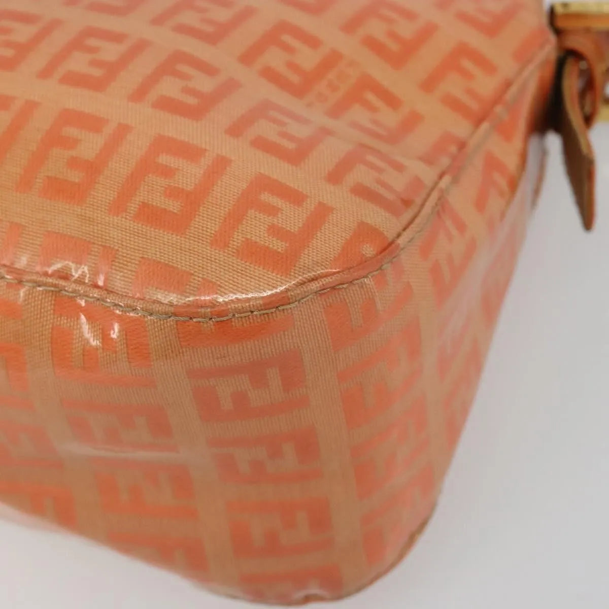 Fendi Zucchino Canvas Mamma Baguette canvas, Orange, Canvas, Shoulder Bag