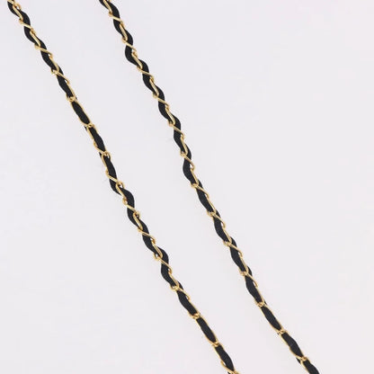 "Chanel CC Perfume Bottle Pendant Chain Long Metal with Leather, Crystals and Faux Pearl", Gold, Metal, Necklace