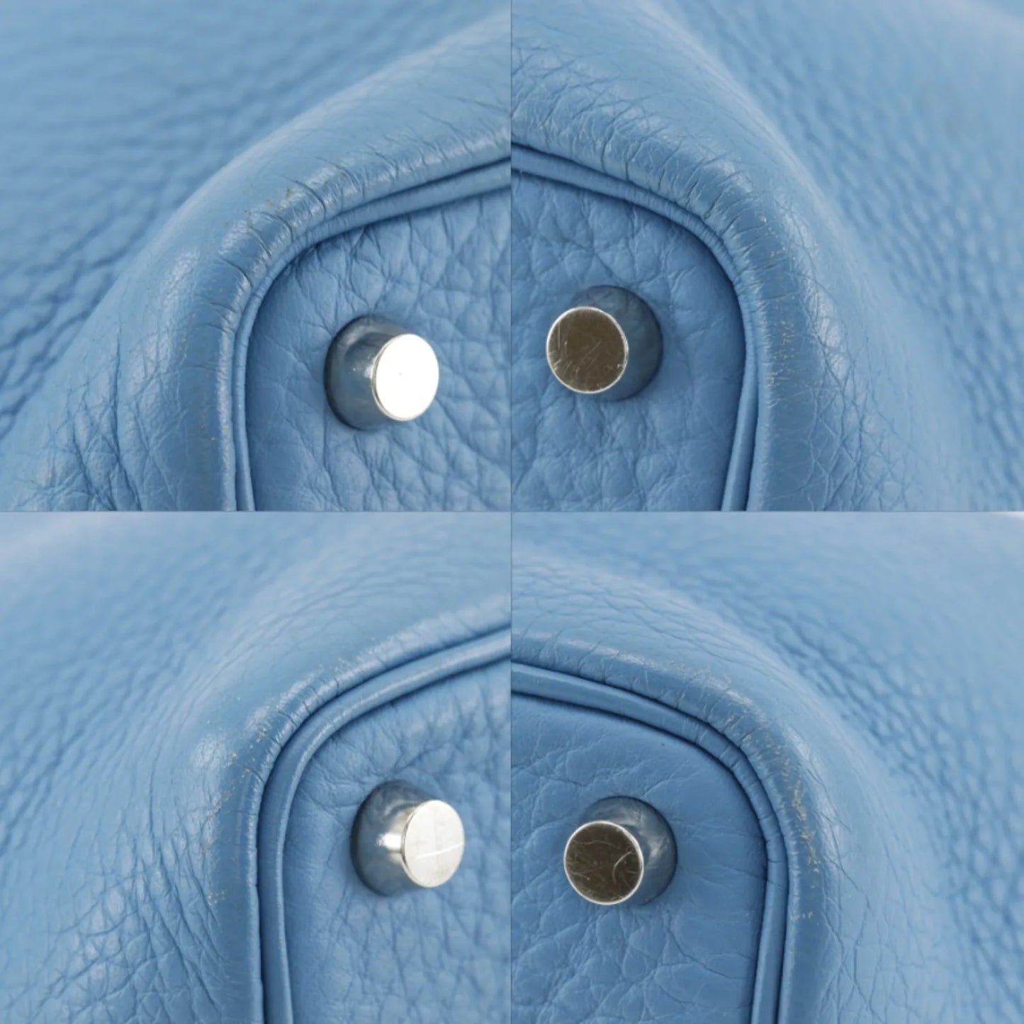 Hermes Picotin Lock Clemence, Blue, Leather, Handbag