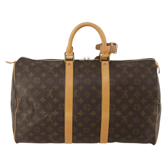 Louis Vuitton Keepall Monogram Canvas, Brown, Canvas, Travel Bag