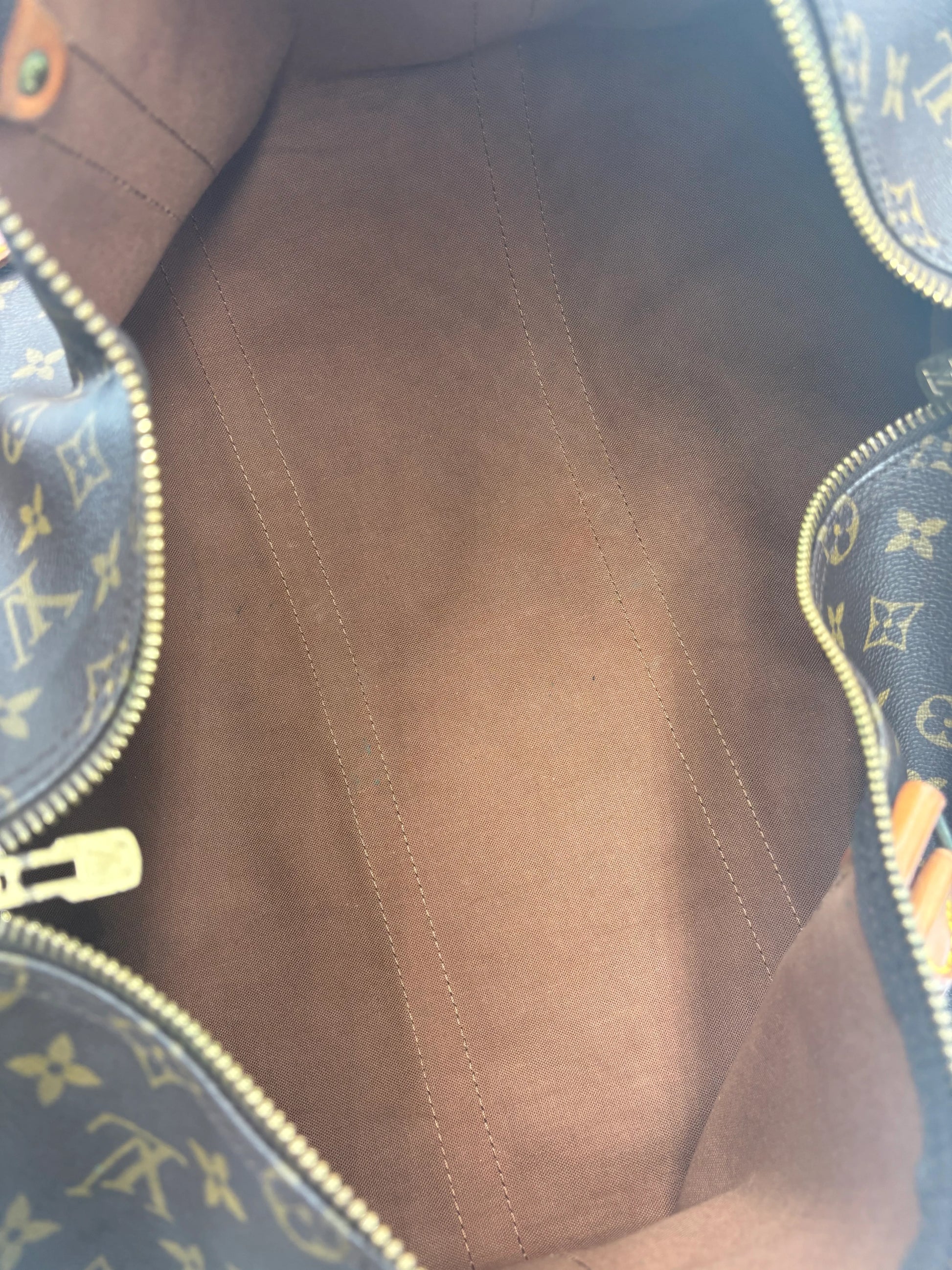 Louis Vuitton Keepall Monogram Canvas, Brown, Canvas, Travel Bag