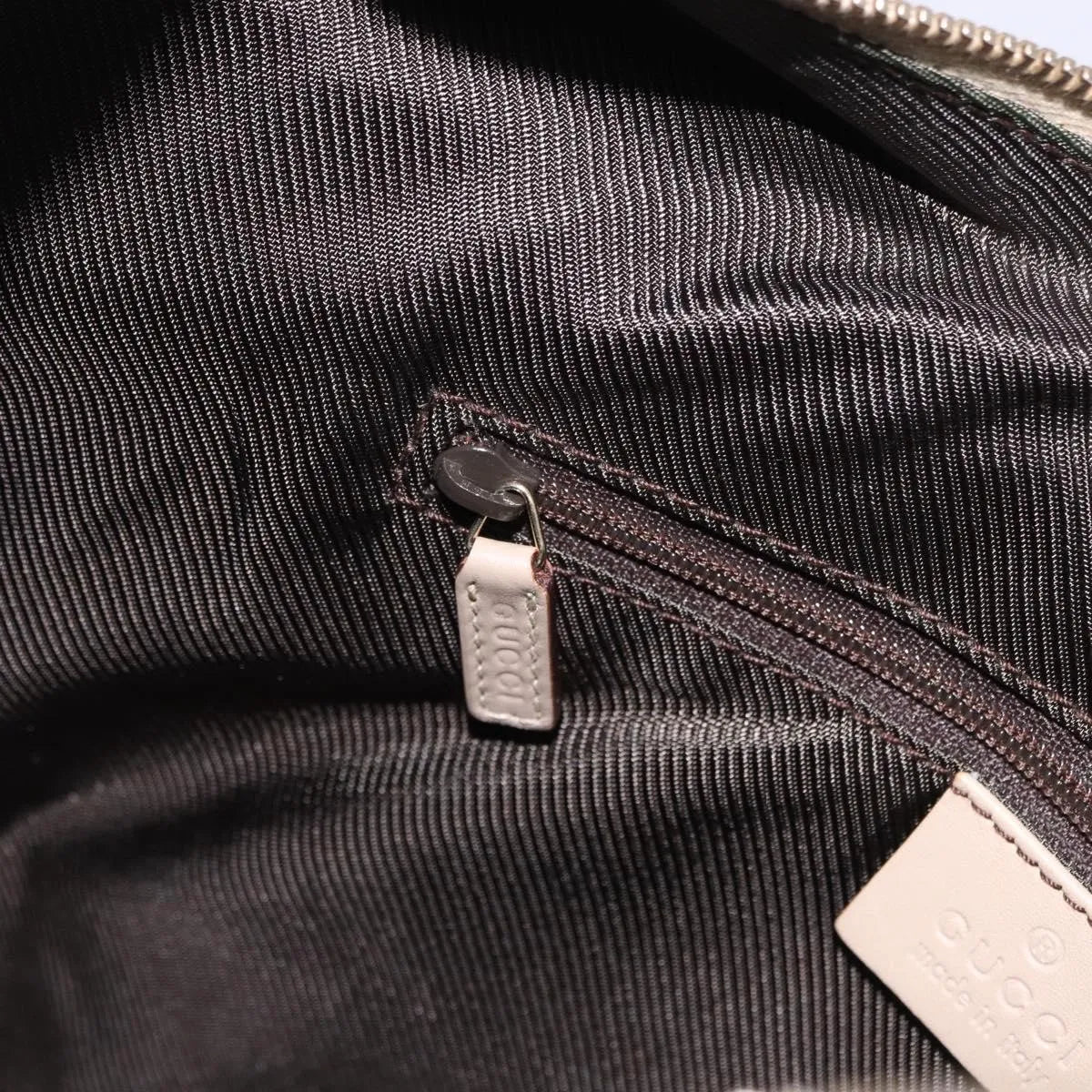 Gucci Zip Hobo Canvas, Beige, Canvas, Handbag