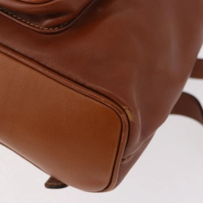 Gucci Vintage Bamboo Leather, Brown, Leather, Backpack