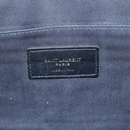 Saint Laurent Zip Pocket Leather, Black, Leather, Clutch