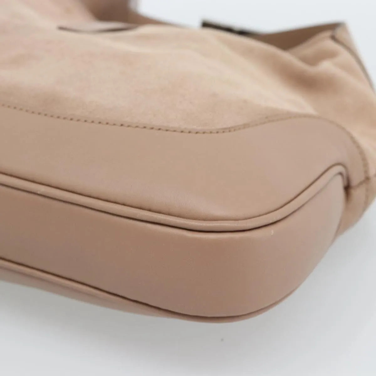 Gucci Jackie O Suede, Beige, Suede, Shoulder Bag