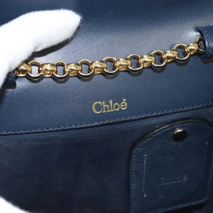 Chloe Vintage Leather, Navy, Leather, Shoulder Bag