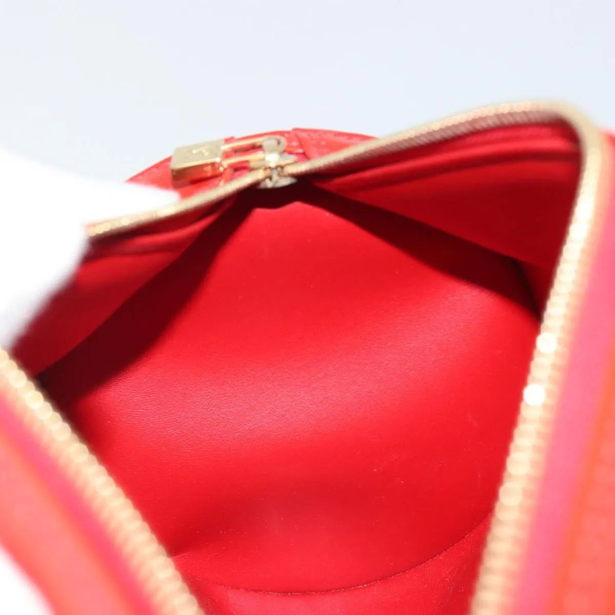 Louis Vuitton Bedford Monogram Vernis, Red, Patent Leather, Handbag